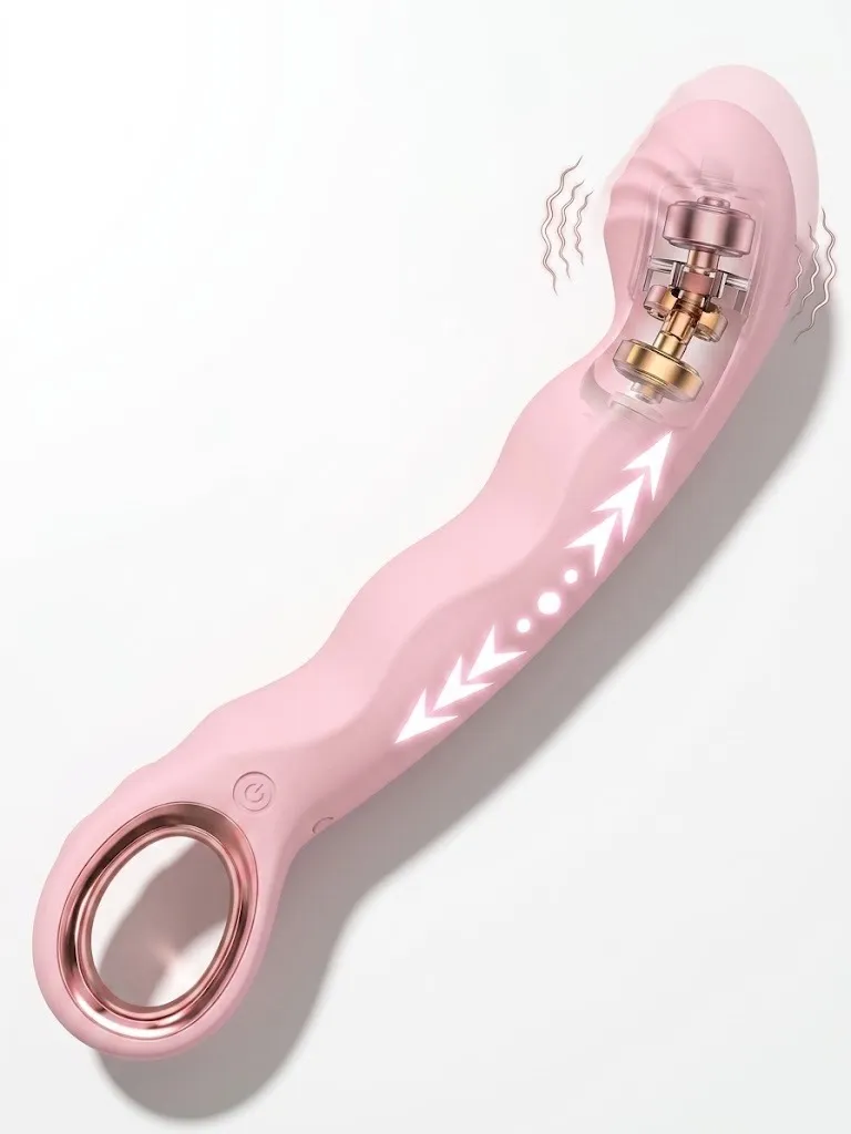 Vibrador De Empuje Con Vibración Y Cabezal Anatómico