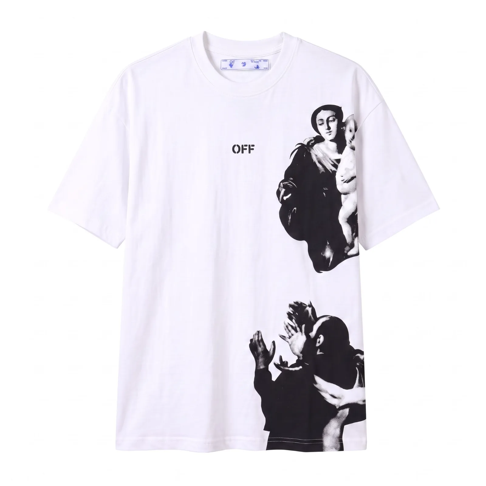Camiseta P0149 Off White oversize para hombre.