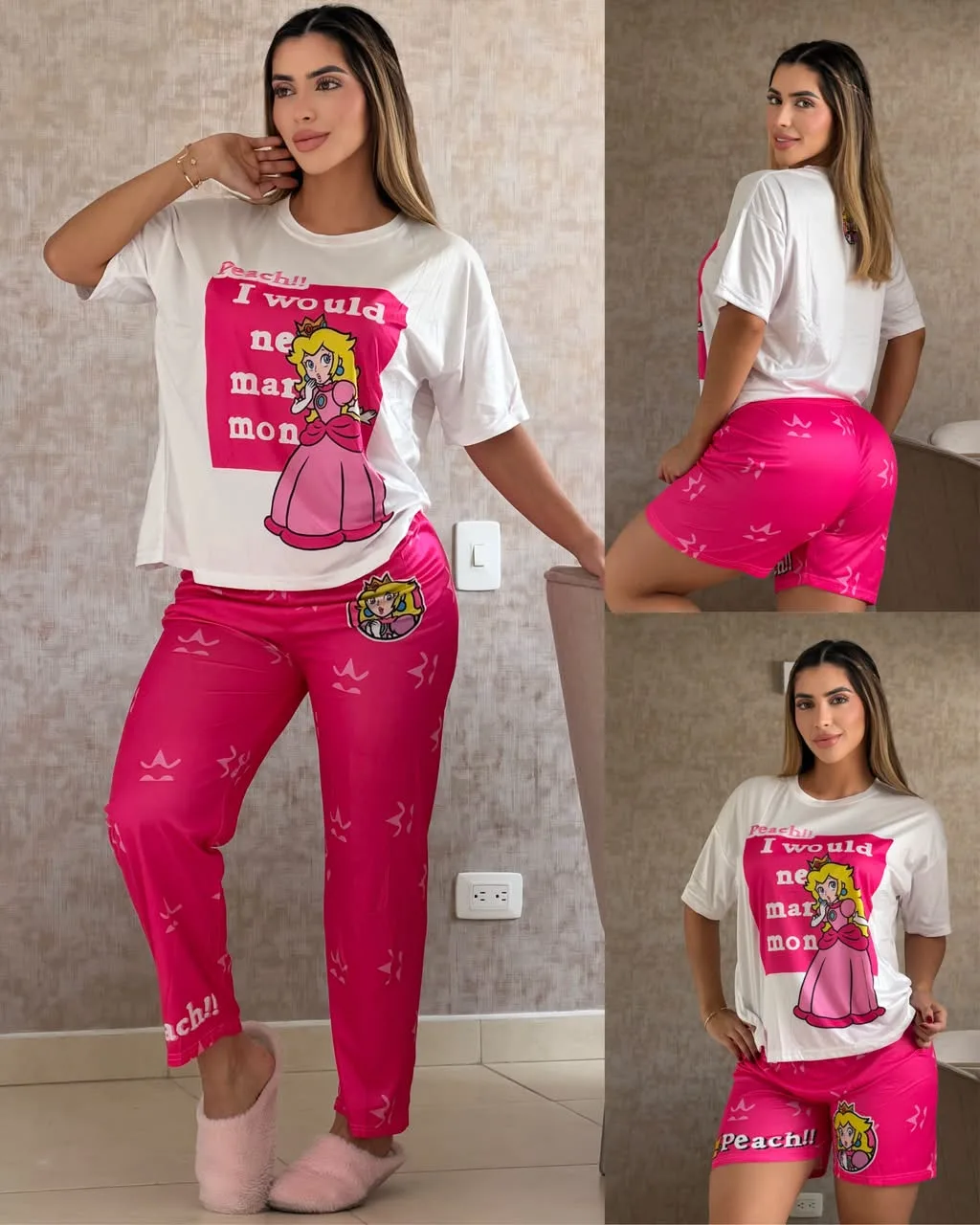 Pijama 3 piezas P0170 Pack x 3 para mujer. imagen 9