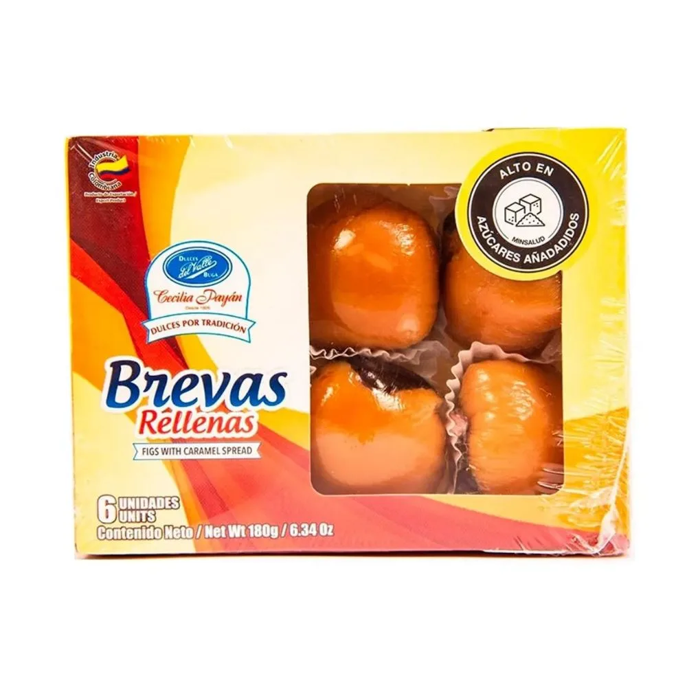 Brevas Rellenas con Arequipe Dulces del Valle 6 Unidades 180gr Snack Precio regular €9,95