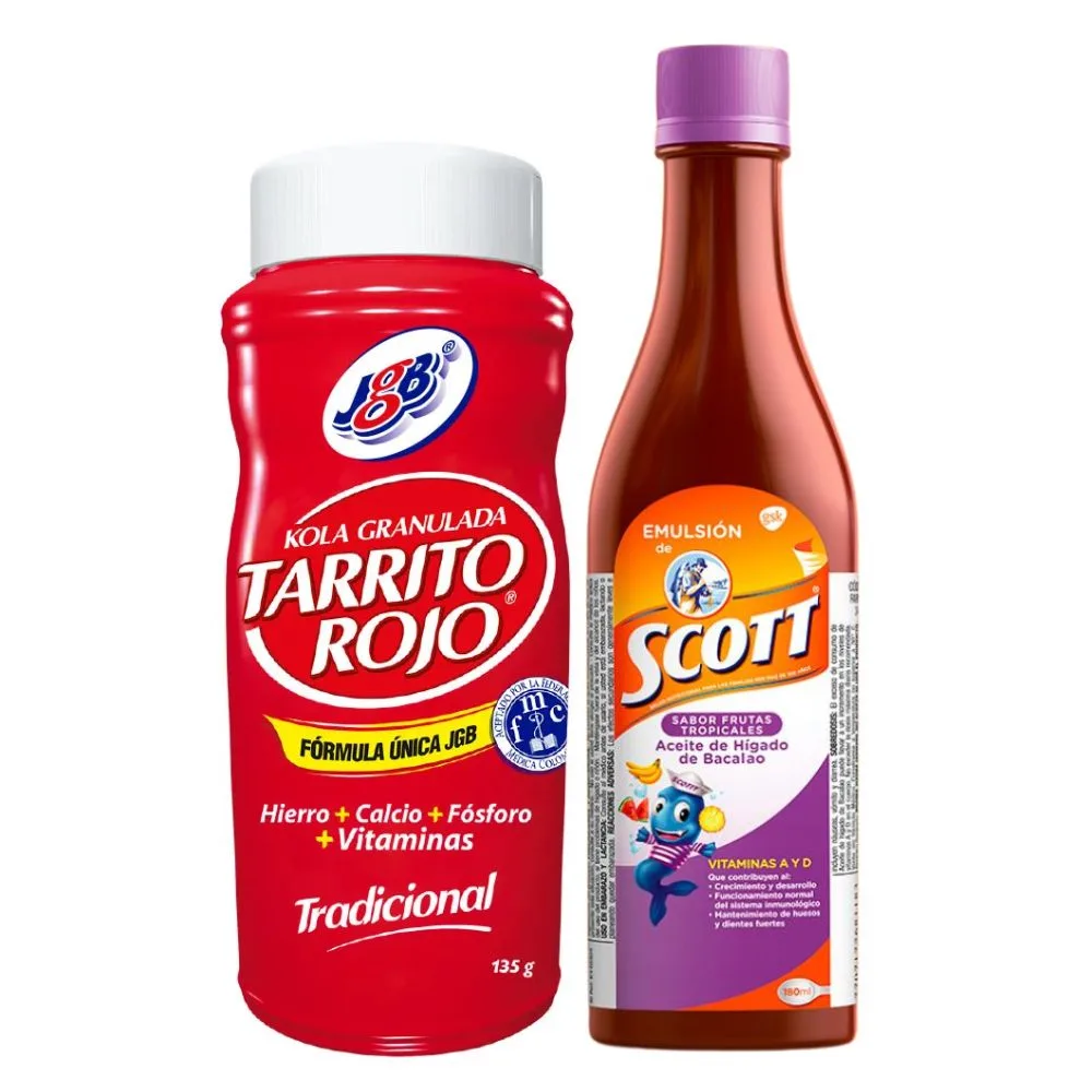 Kola granulada Tarrito Rojo X135g y Emulsion de Scott frutas tropicales x180gr (2 pack) Food  3 reseñas Precio regular €24,95 imagen 2