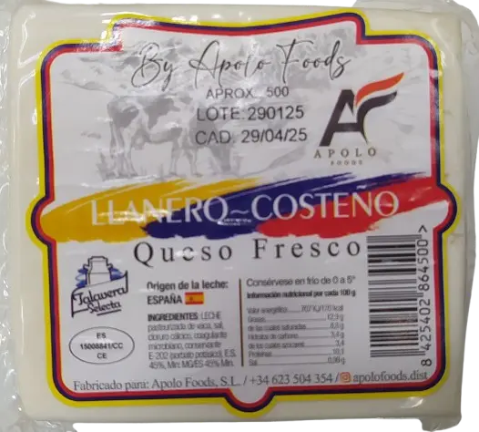 Queso Costeño Llanero Apolo 1 Kgr imagen 1