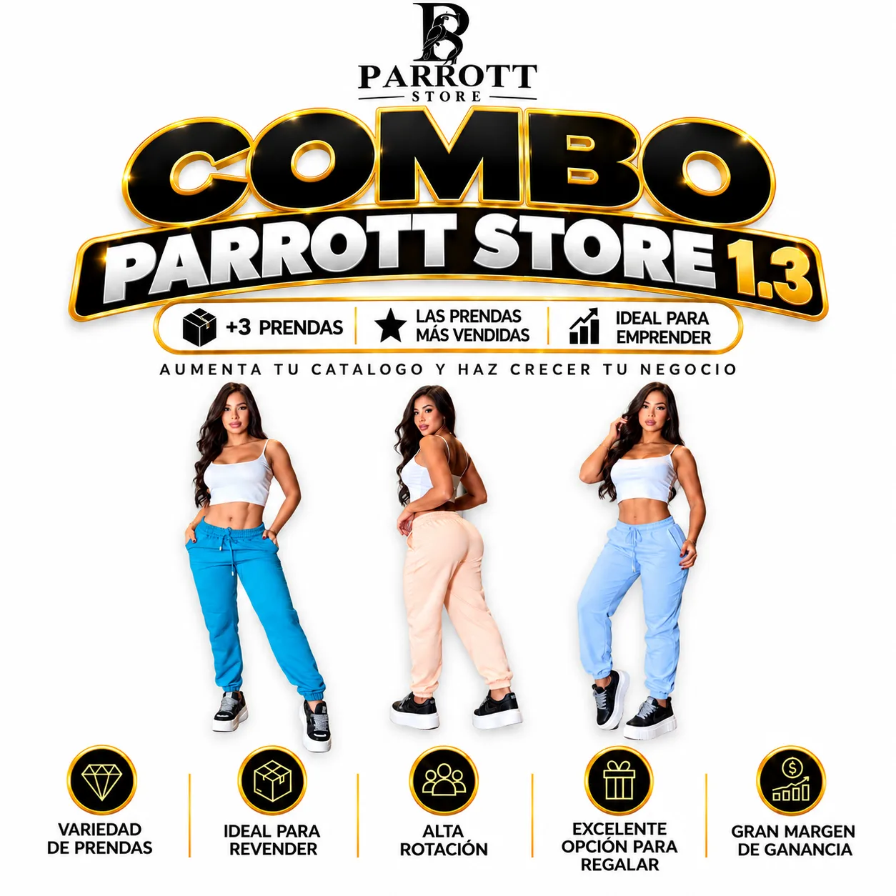 Joggers P0169 Pack x 3 para mujer