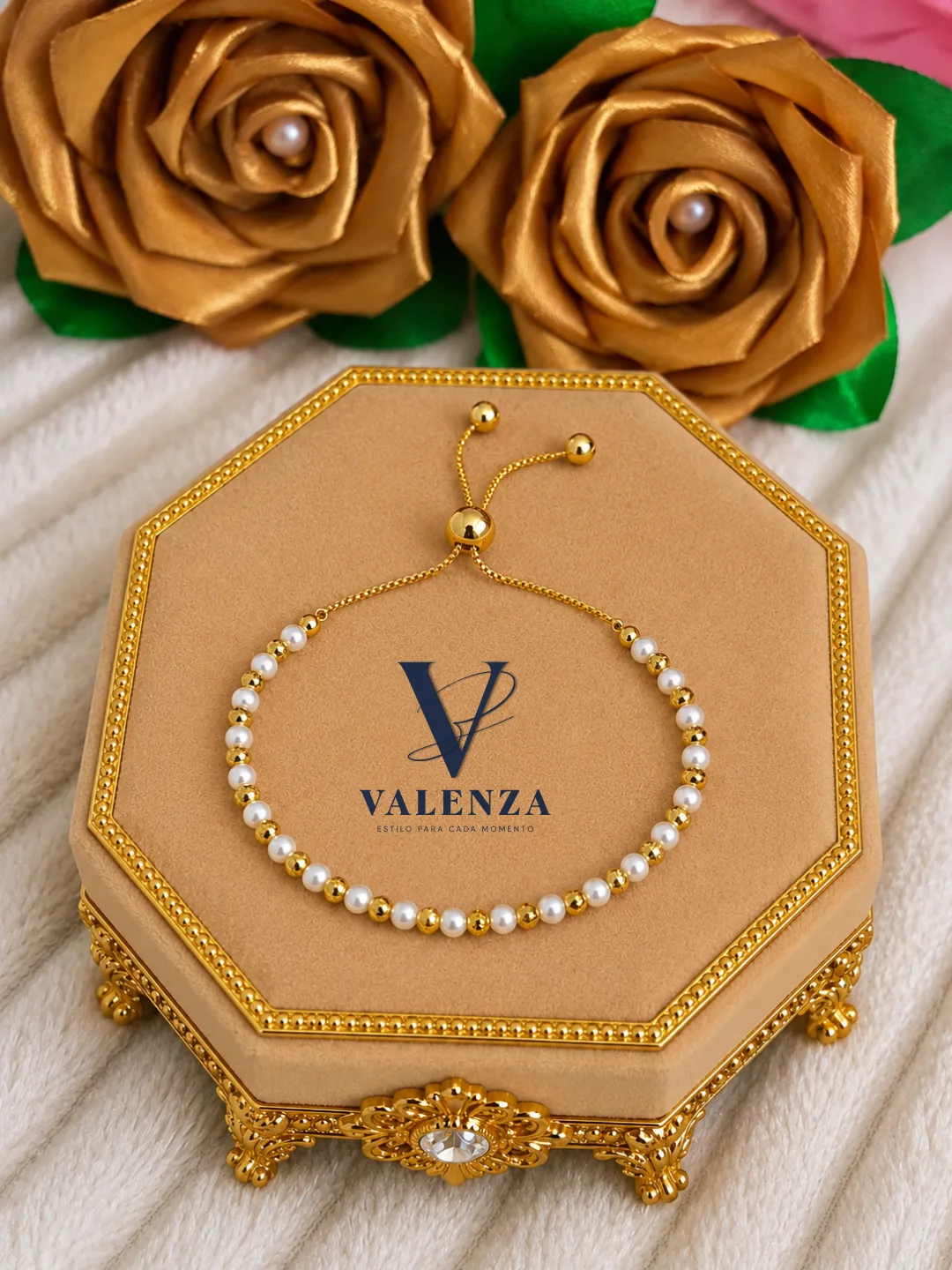 Pulsera de Perlas Ajustables imagen 1