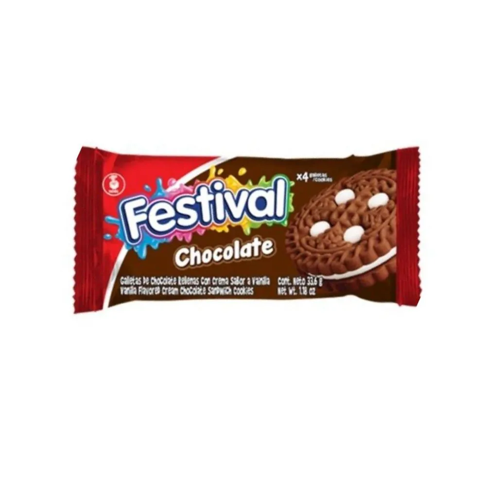 Galletas FESTIVAL con relleno sabor a Chocolate x 33.6g (1 Unid) Precio regular  - €1,95 imagen 1