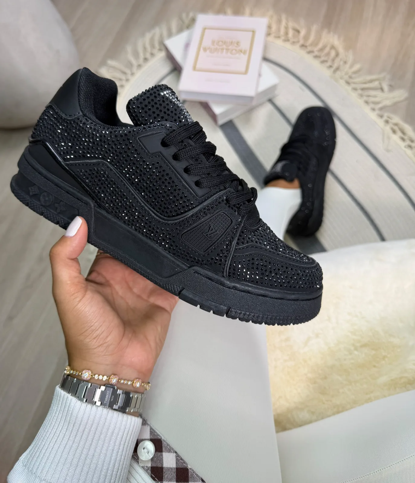 Tenis P0144 Louis Vuitton trainner para mujer.