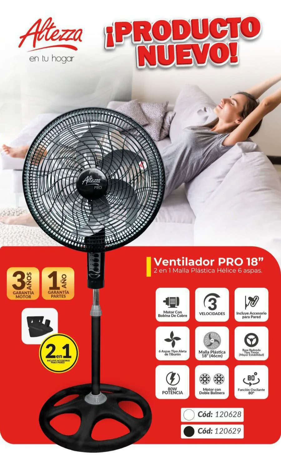 Ventilador 18 pulgadas alteza