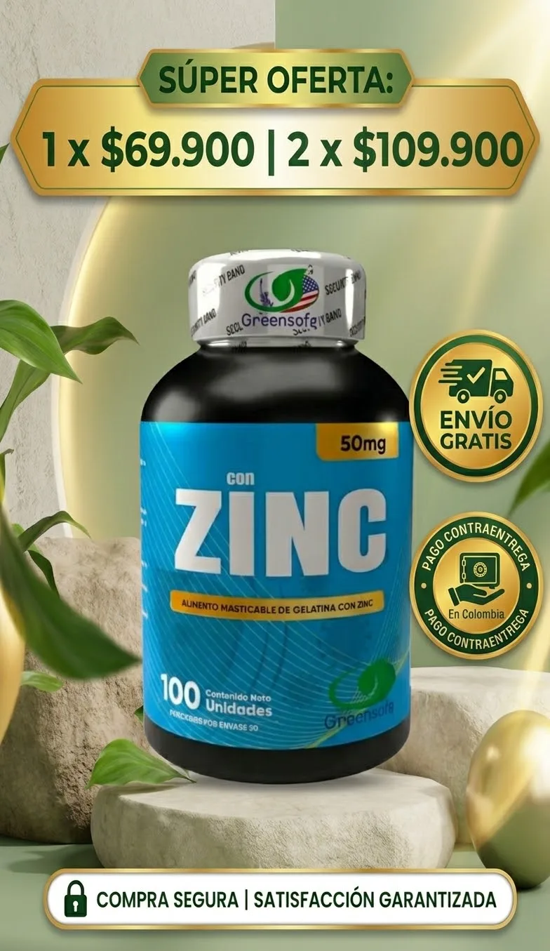 Suplemento De Zinc 50mg Masticable - Defensas Altas Y Vitalidad imagen 1