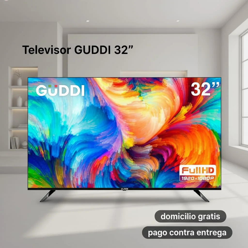 Televisor Smart TV de 32 pulgadas marca guddi