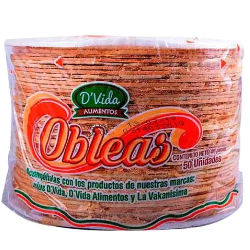 Obleas flour wafers pack of 50 - obleas colombianas food