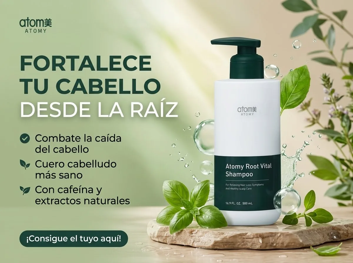 💆‍♂️ Shampoo Anticaída Atomy Root Vital 500ml imagen 2
