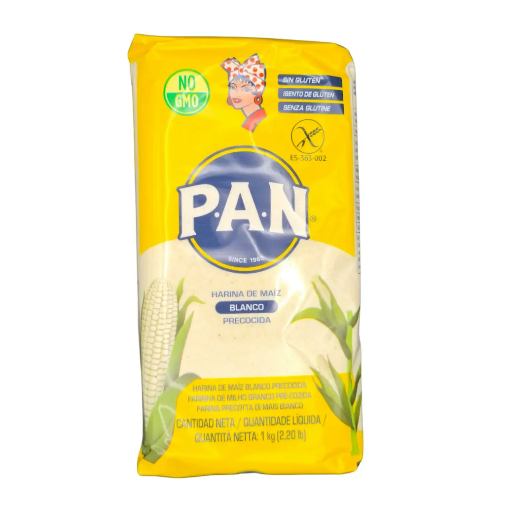 Harina P.A.N. Blanca (1 kg) - Harina de Maíz Precocida Original imagen 1