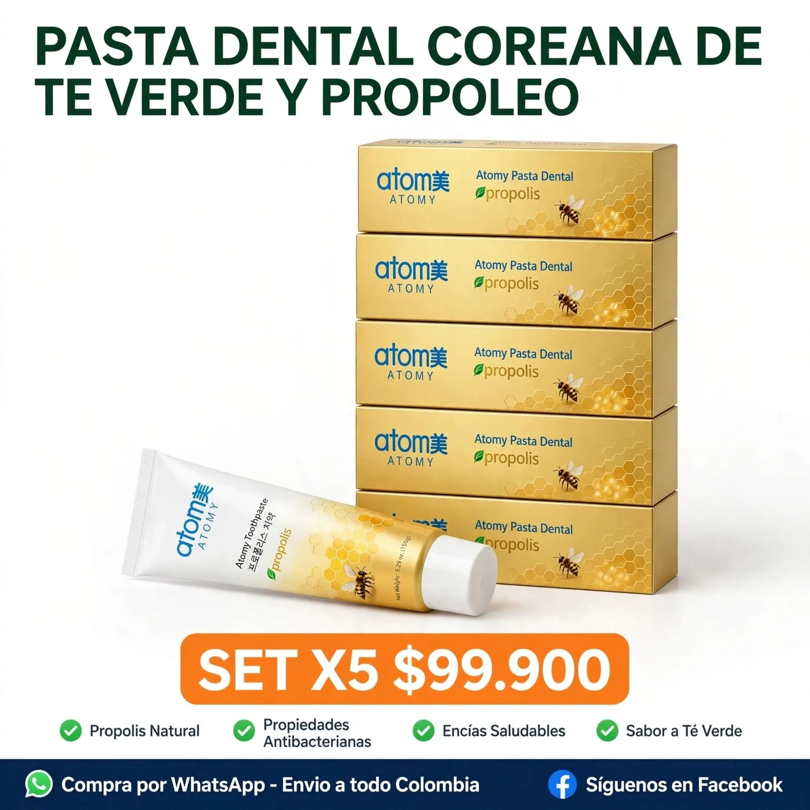 PASTA DENTAL COREANA 100 % Natural imagen 1