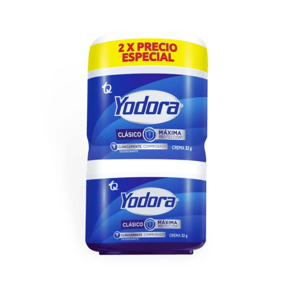 YODORA DESODORANTE EN CREMA CLASICO POTE X 32 GRAMOS (2 Pack) Precio regular €19,95