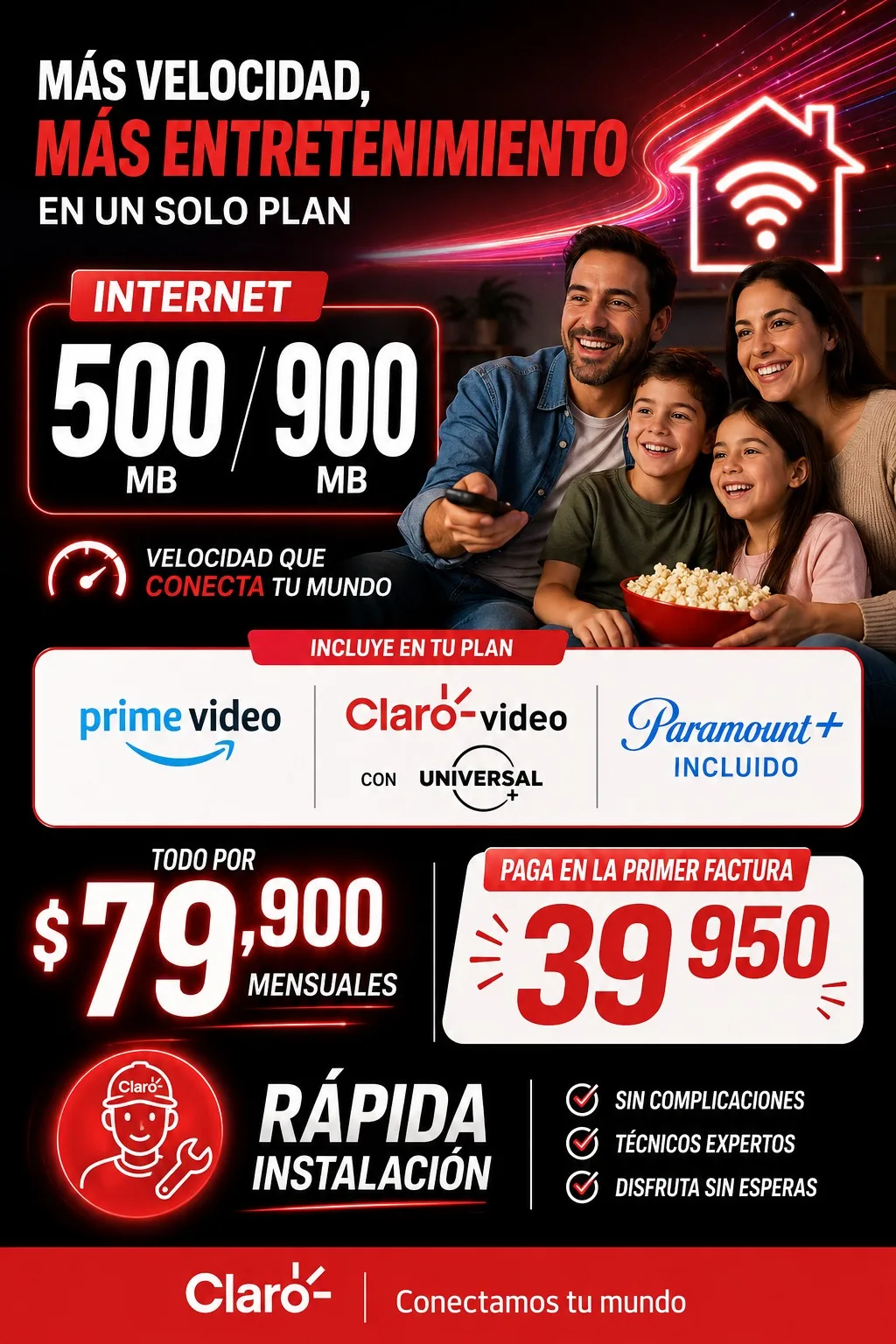INTERNET HOGAR 500 /900 MEGAS
