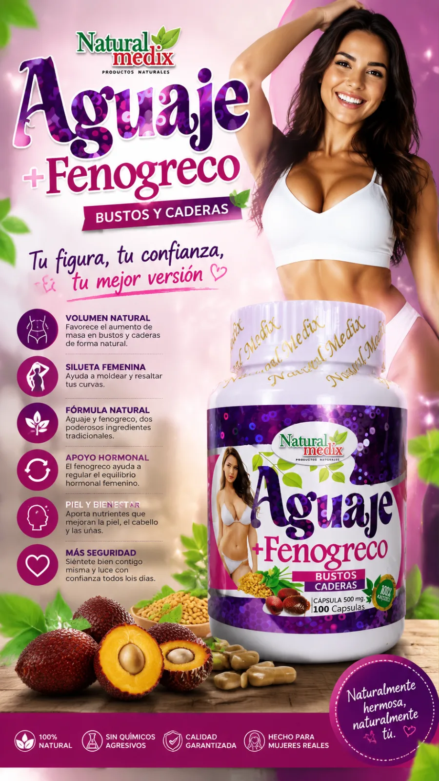 AGUAJE + FENOGRECO NATURAL MEDIX imagen 3