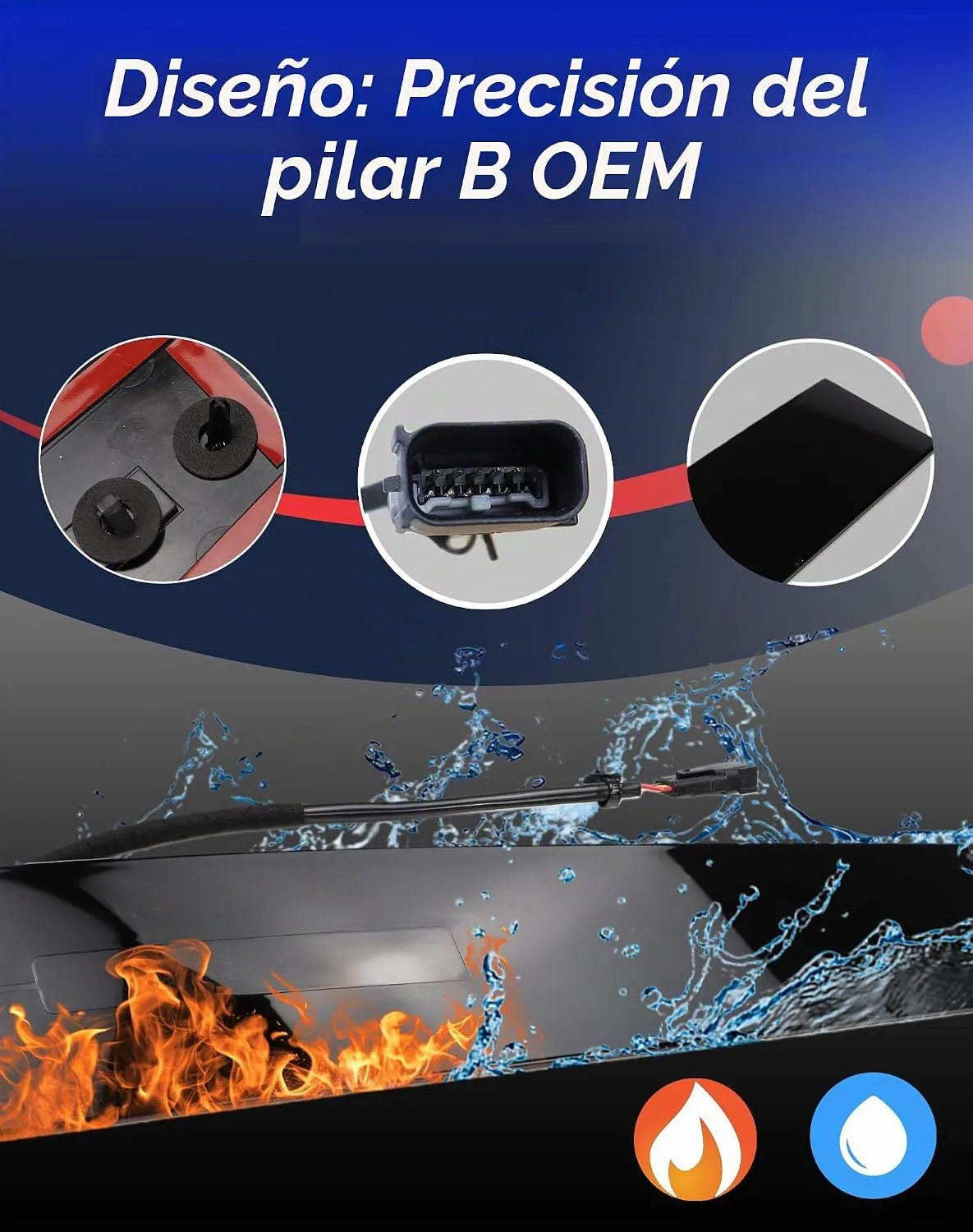 Flecto Moldura de puerta, panel de moldura de puerta, lado del conductor (izquierdo), compatible con Ford Explorer 2011-2019, imagen 3