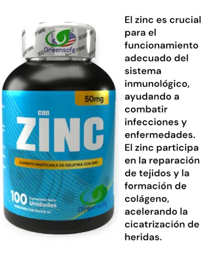 Suplemento De Zinc 50mg Masticable - Defensas Altas Y Vitalidad imagen 3