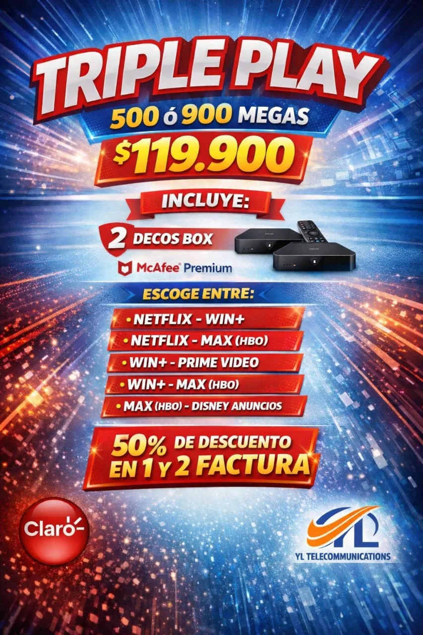 Triple Play 500 o 900 Megas