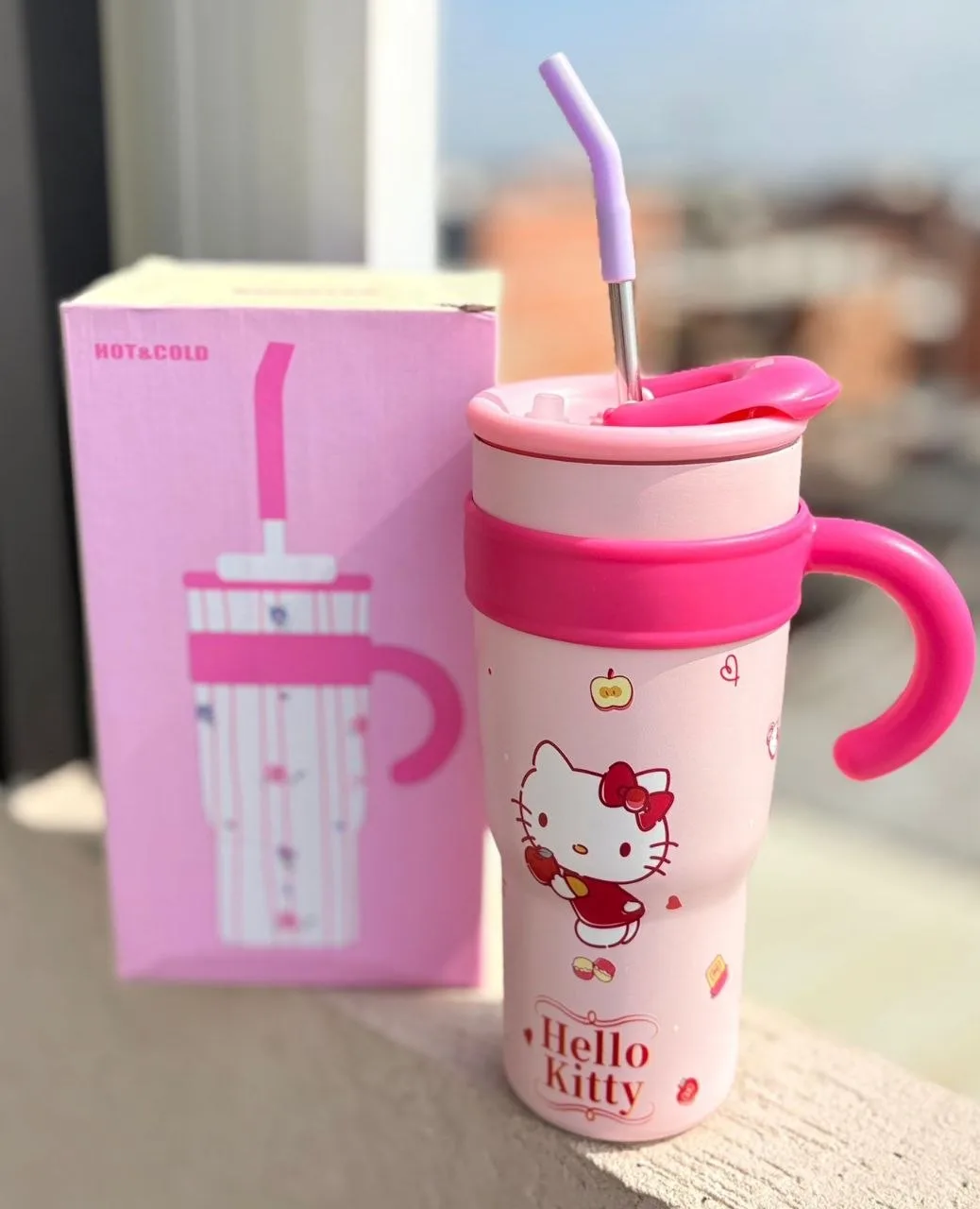TERMO HELLO KITTY Y MY MELODY A2503-353 💖🎀 imagen 3