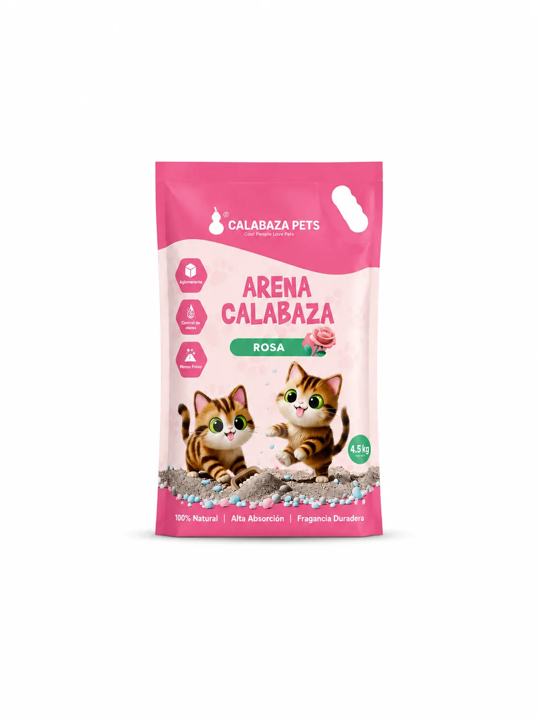 ARENA CALABAZA AROMA ROSA X 4.5 KG imagen 1