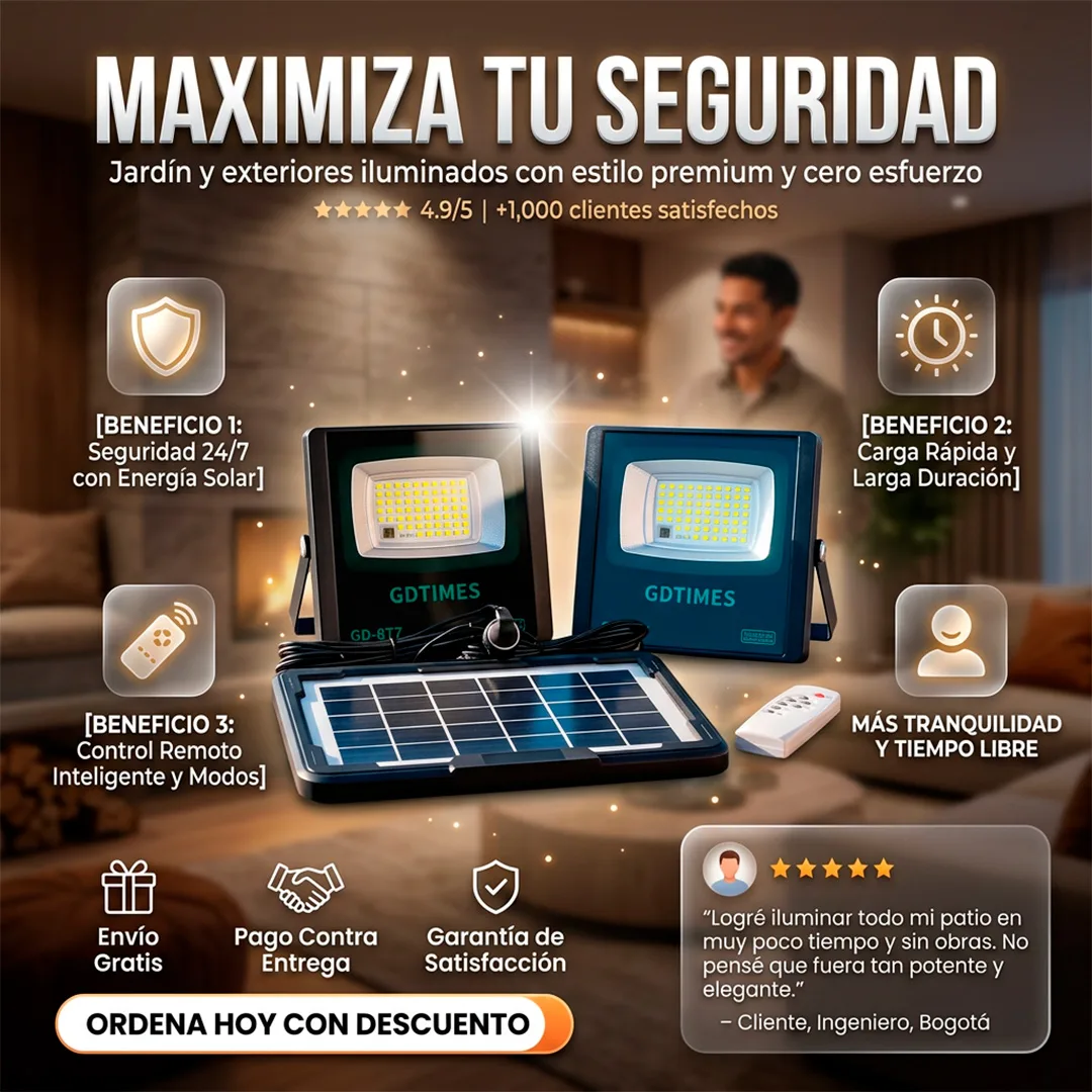 Combo Reflectores Solares Gd077 30w imagen 3