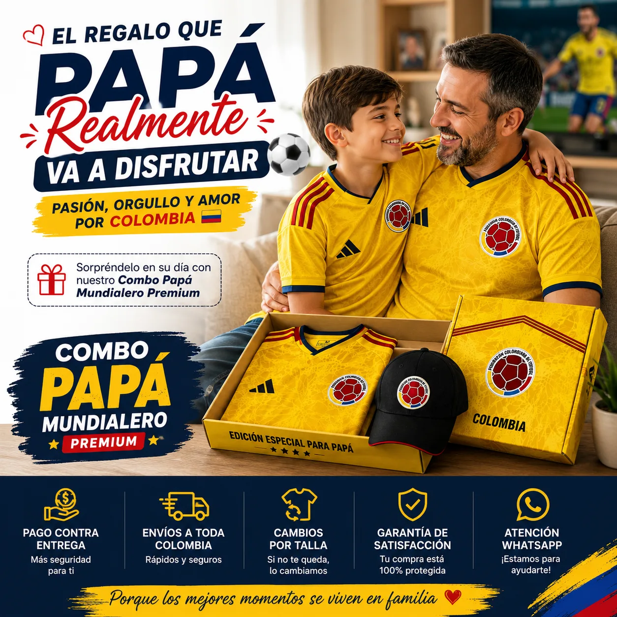 Combo Papá Mundialero Premium 🇨🇴 | Regalo Especial Día del Padre” imagen 2