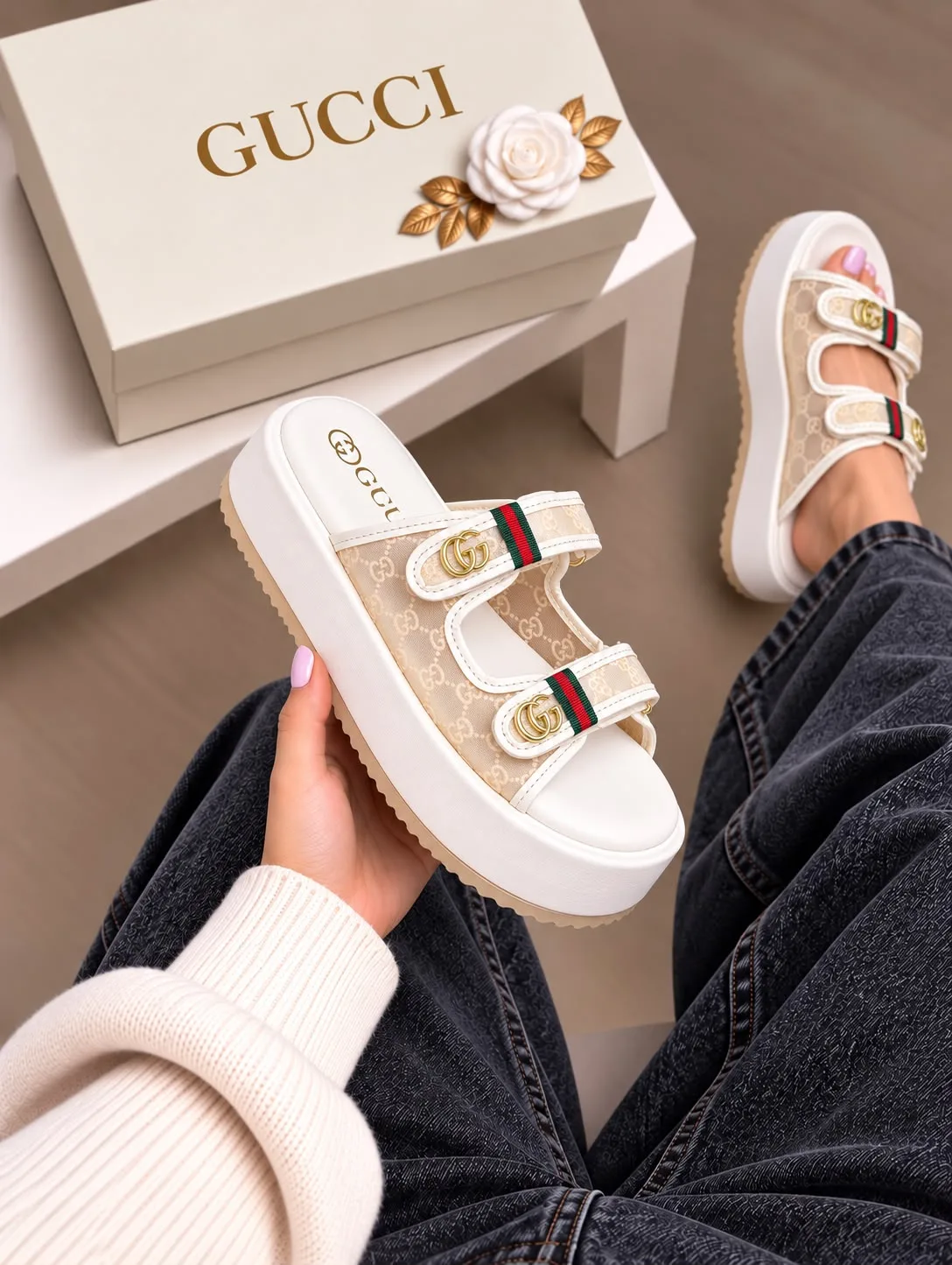 Sandalias P0196 Gucci para mujer. imagen 1