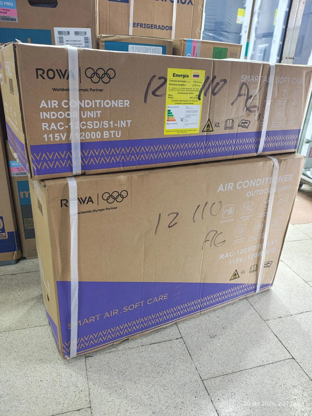 Aire acondicionado minisplit marca rowa 12,000 btu imagen 3