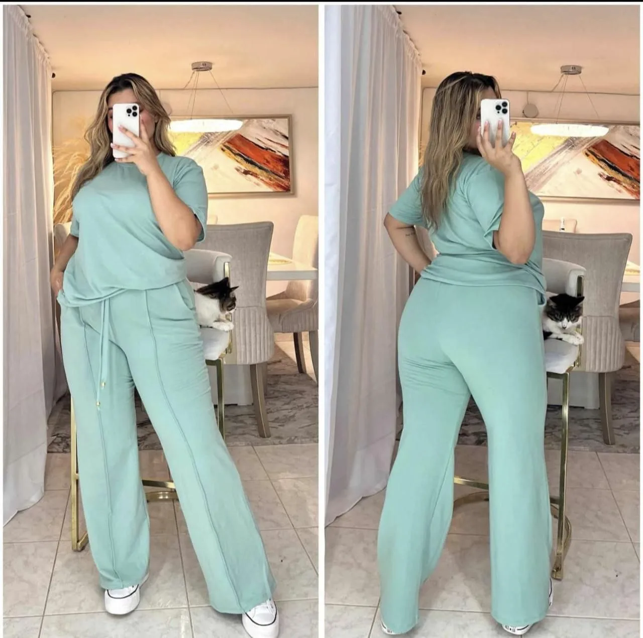 😍🔥 CONJUNTOS PALAZO DAMA PLUS XL-XXL🌷 imagen 2